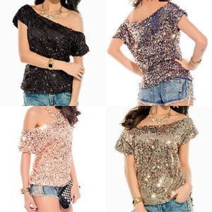 Off The Shoulder Sequin Top